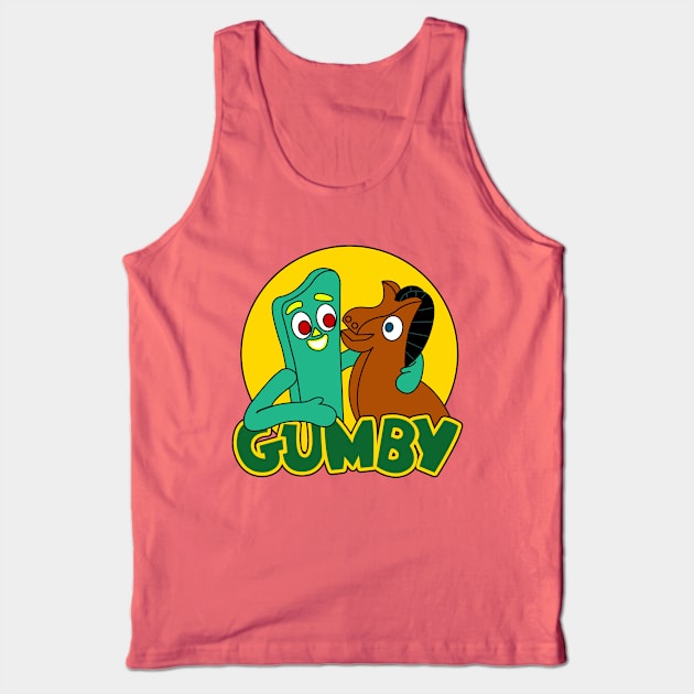 Cute Gumby and Pokey Tank Top by liora natalia